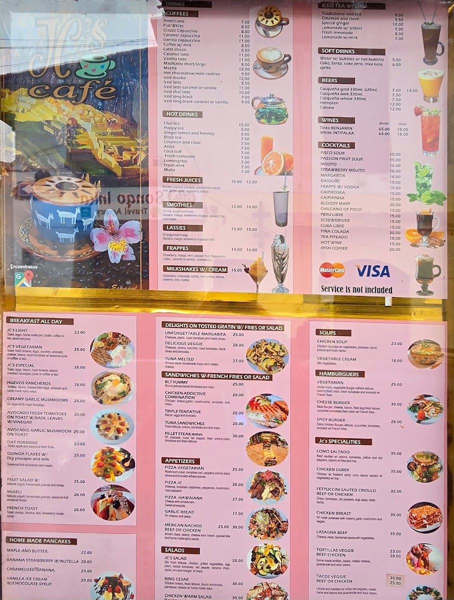 Menu Jc's Cafe Cusco-1